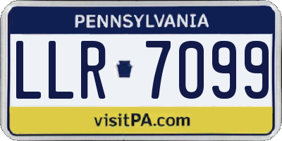 PA license plate LLR7099