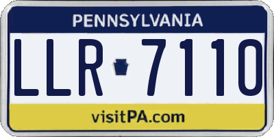 PA license plate LLR7110