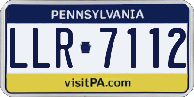 PA license plate LLR7112