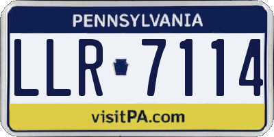 PA license plate LLR7114