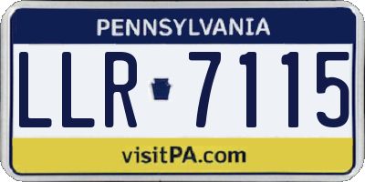 PA license plate LLR7115
