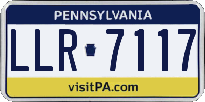 PA license plate LLR7117