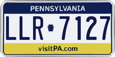 PA license plate LLR7127