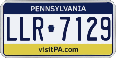 PA license plate LLR7129