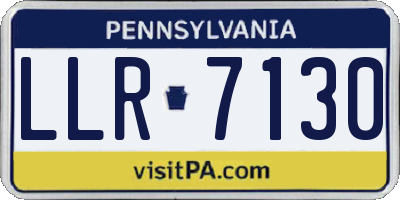 PA license plate LLR7130