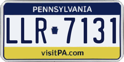 PA license plate LLR7131