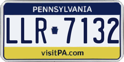 PA license plate LLR7132