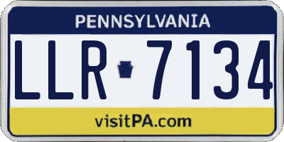 PA license plate LLR7134