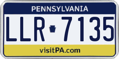 PA license plate LLR7135