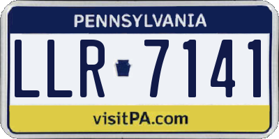 PA license plate LLR7141