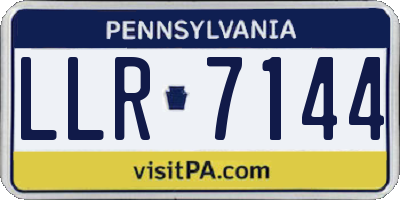 PA license plate LLR7144