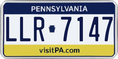 PA license plate LLR7147