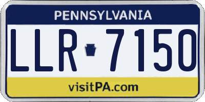PA license plate LLR7150