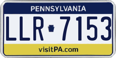 PA license plate LLR7153