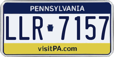 PA license plate LLR7157