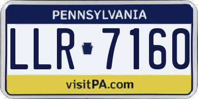 PA license plate LLR7160