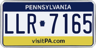 PA license plate LLR7165