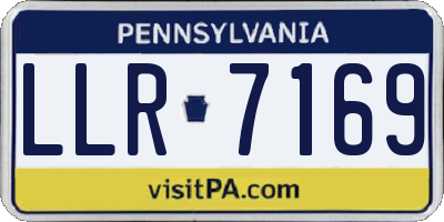 PA license plate LLR7169