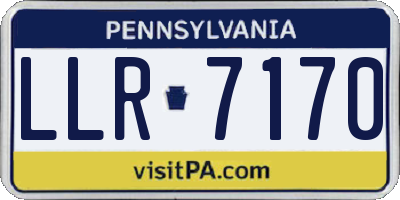 PA license plate LLR7170