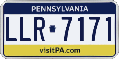 PA license plate LLR7171