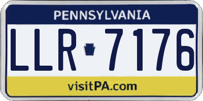 PA license plate LLR7176