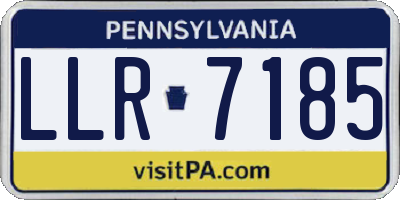 PA license plate LLR7185