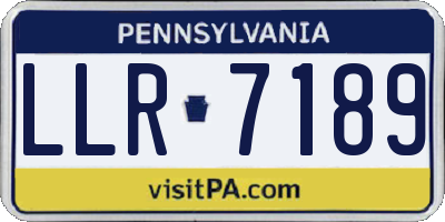 PA license plate LLR7189