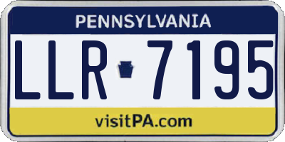PA license plate LLR7195