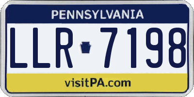 PA license plate LLR7198