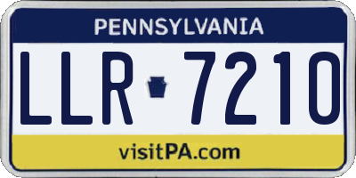 PA license plate LLR7210