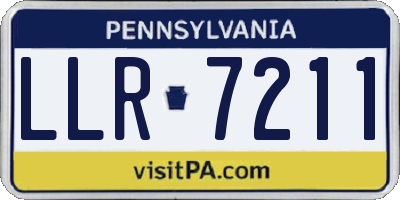 PA license plate LLR7211
