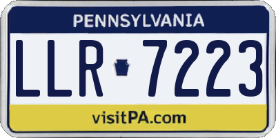 PA license plate LLR7223