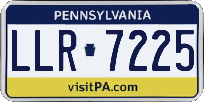 PA license plate LLR7225