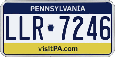 PA license plate LLR7246