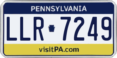 PA license plate LLR7249