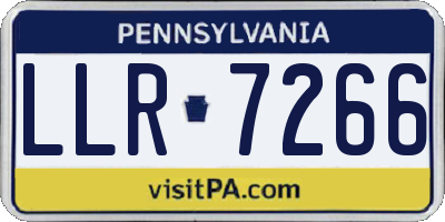 PA license plate LLR7266
