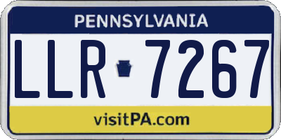 PA license plate LLR7267