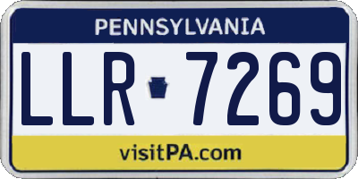 PA license plate LLR7269