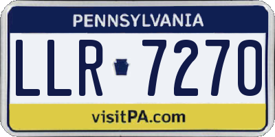 PA license plate LLR7270