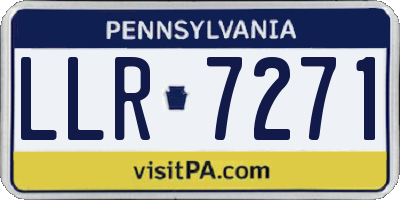 PA license plate LLR7271