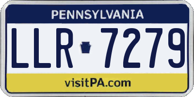 PA license plate LLR7279