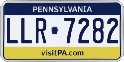 PA license plate LLR7282