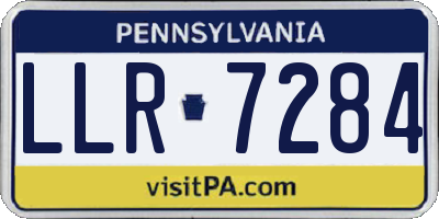 PA license plate LLR7284