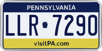 PA license plate LLR7290