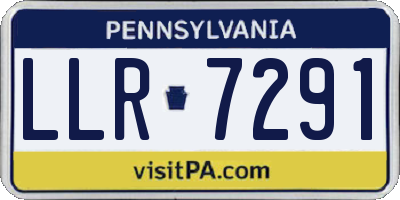 PA license plate LLR7291