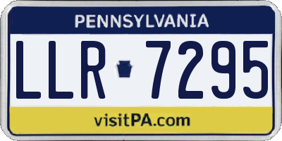 PA license plate LLR7295