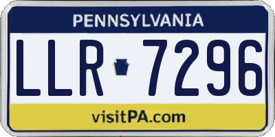 PA license plate LLR7296
