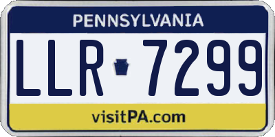 PA license plate LLR7299
