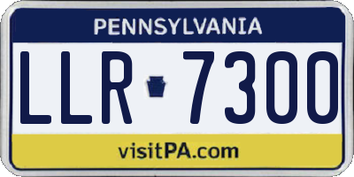 PA license plate LLR7300