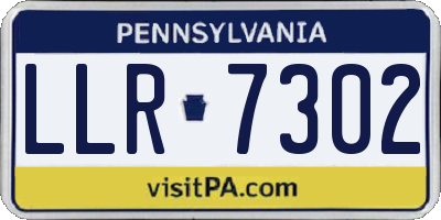 PA license plate LLR7302